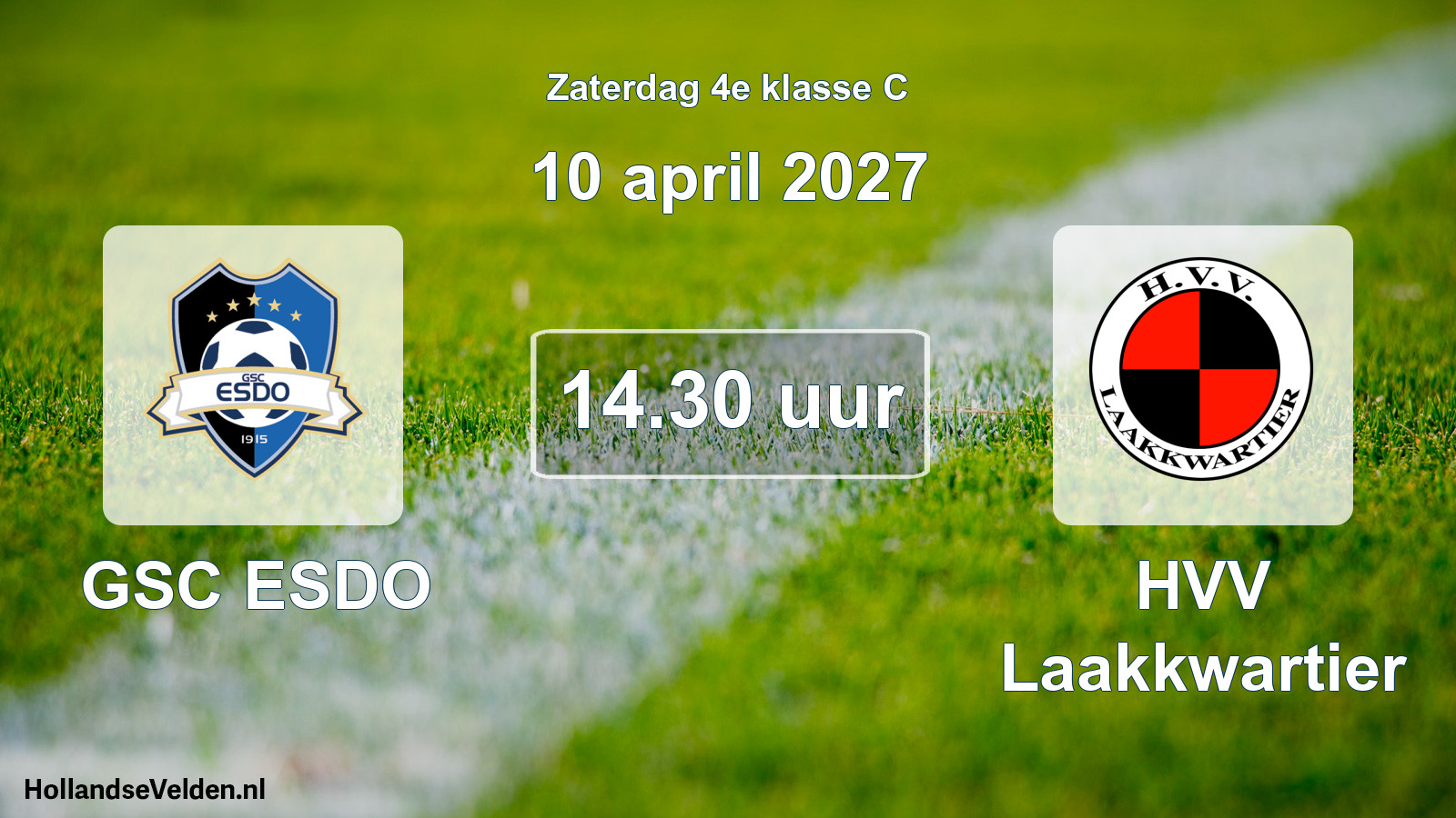 Geplande wedstrijd: GSC ESDO - HVV Laakkwartier (10 april 2027)