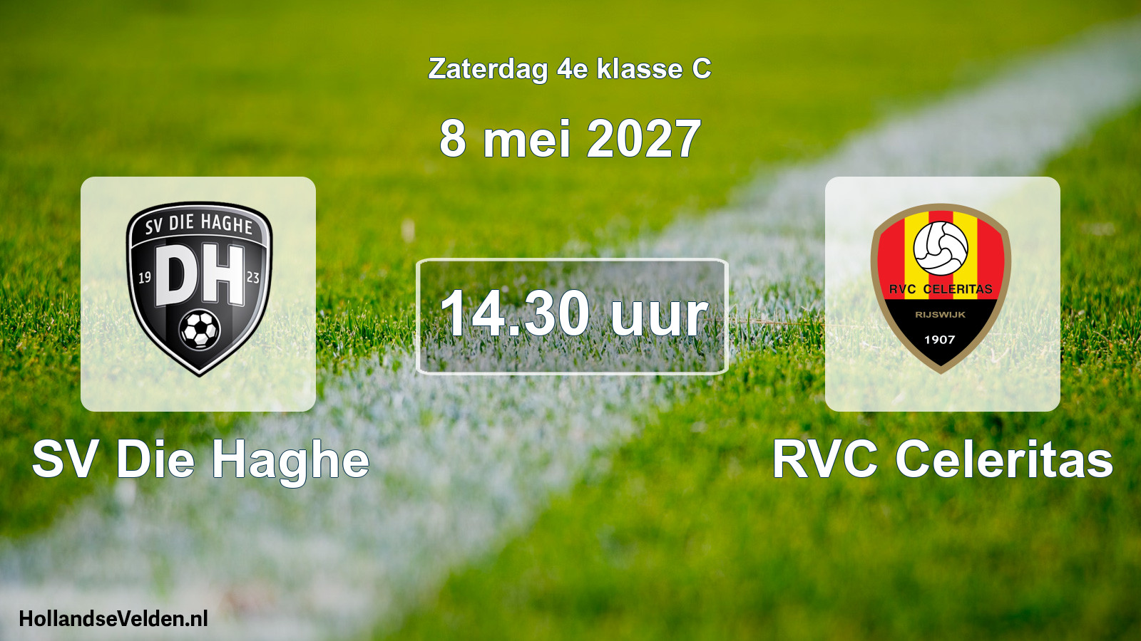 Geplande wedstrijd: SV Die Haghe - RVC Celeritas (8 mei 2027)