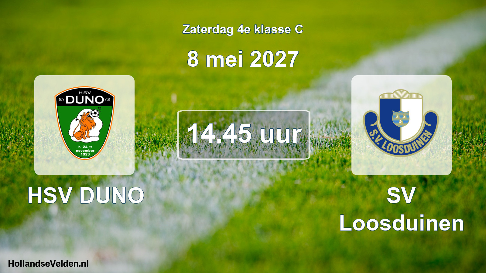 Geplande wedstrijd: HSV DUNO - SV Loosduinen (8 mei 2027)