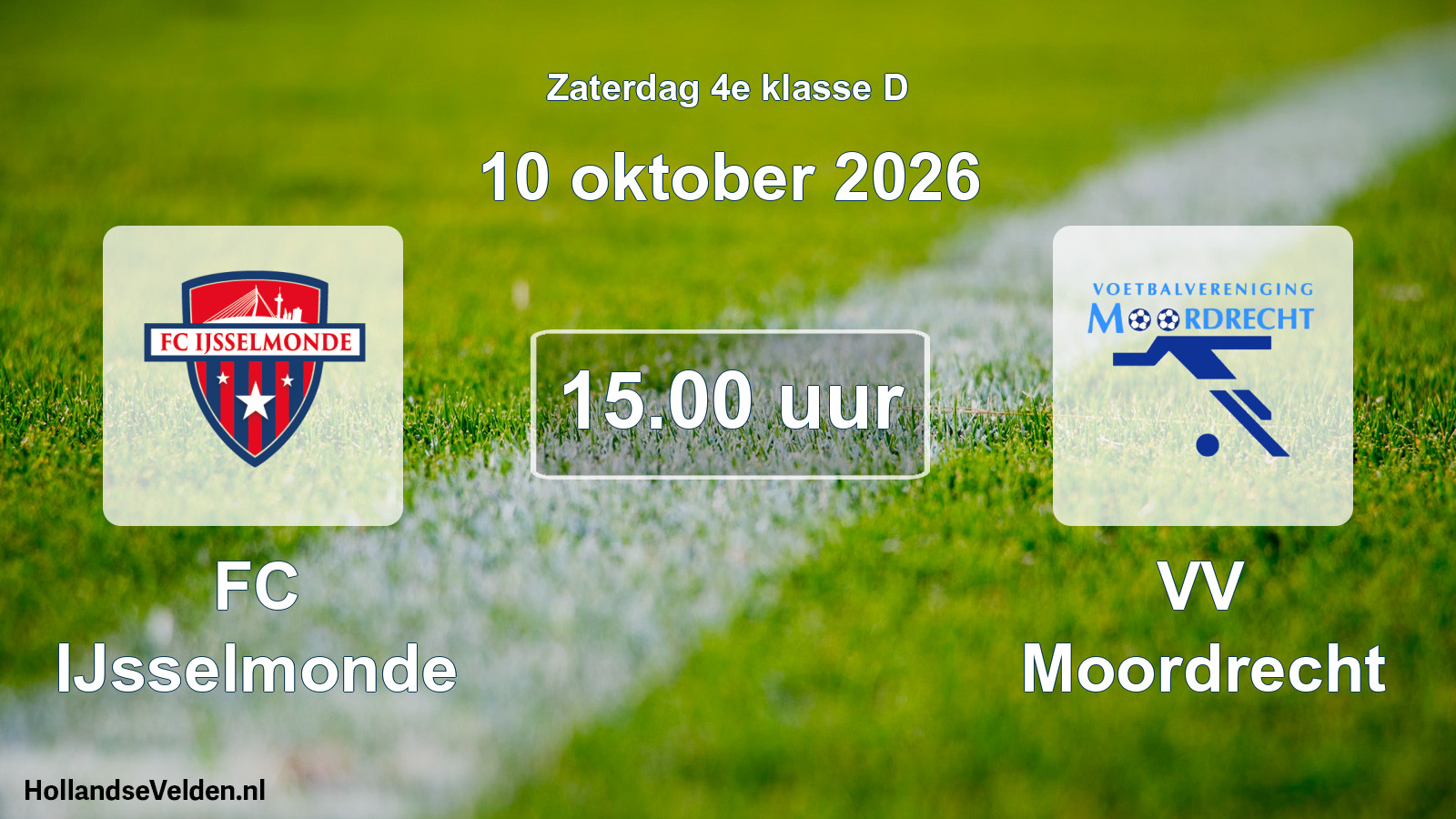 Scheduled Match: FC IJsselmonde - VV Moordrecht (10 October 2026)