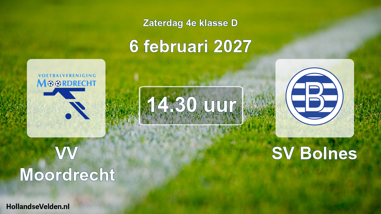 Geplande wedstrijd: VV Moordrecht - SV Bolnes (6 februari 2027)