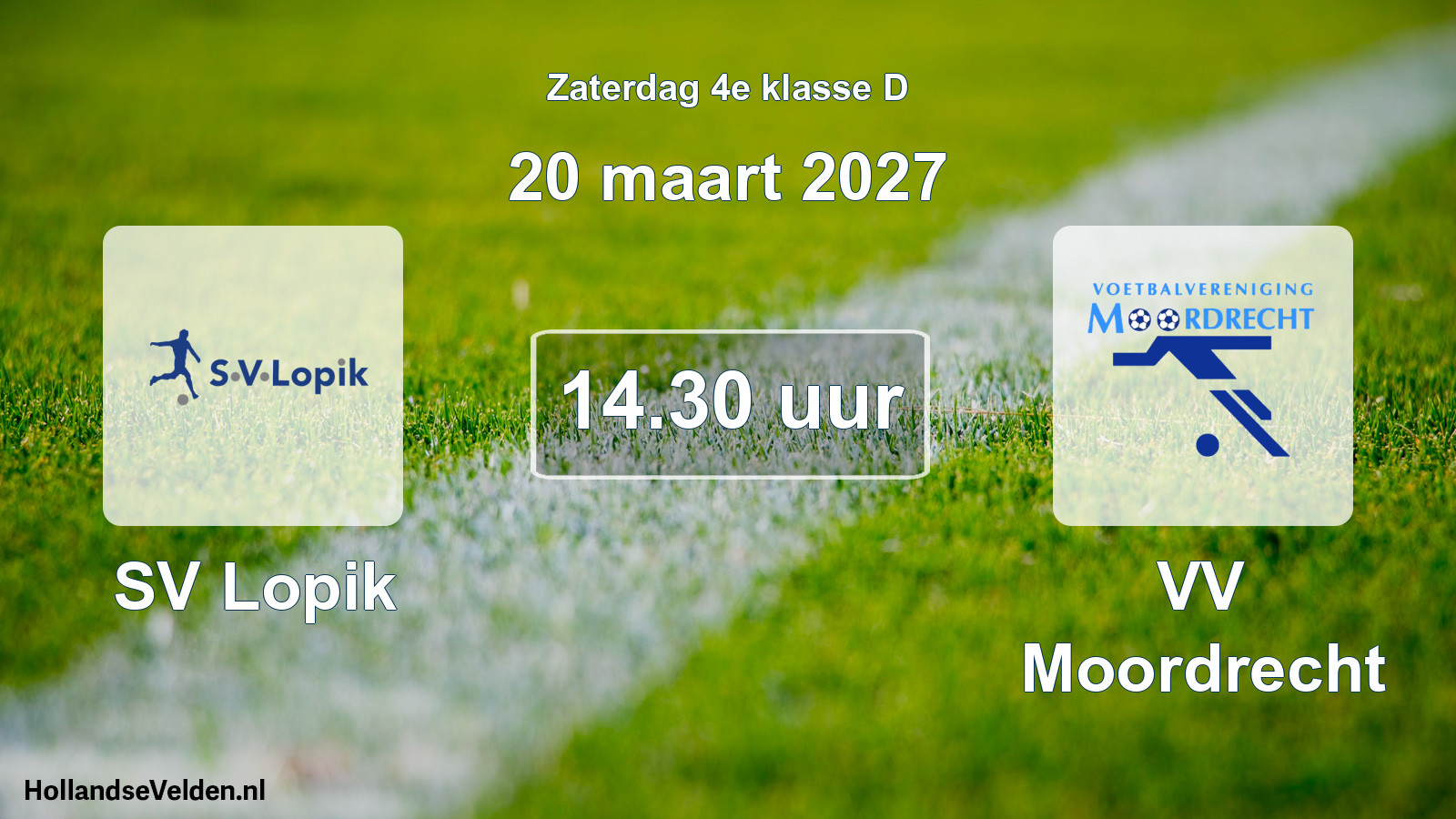 Geplande wedstrijd: SV Lopik - VV Moordrecht (20 maart 2027)