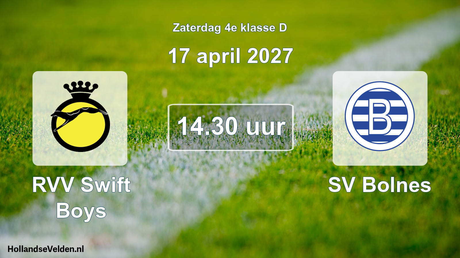 Geplande wedstrijd: RVV Swift Boys - SV Bolnes (17 april 2027)