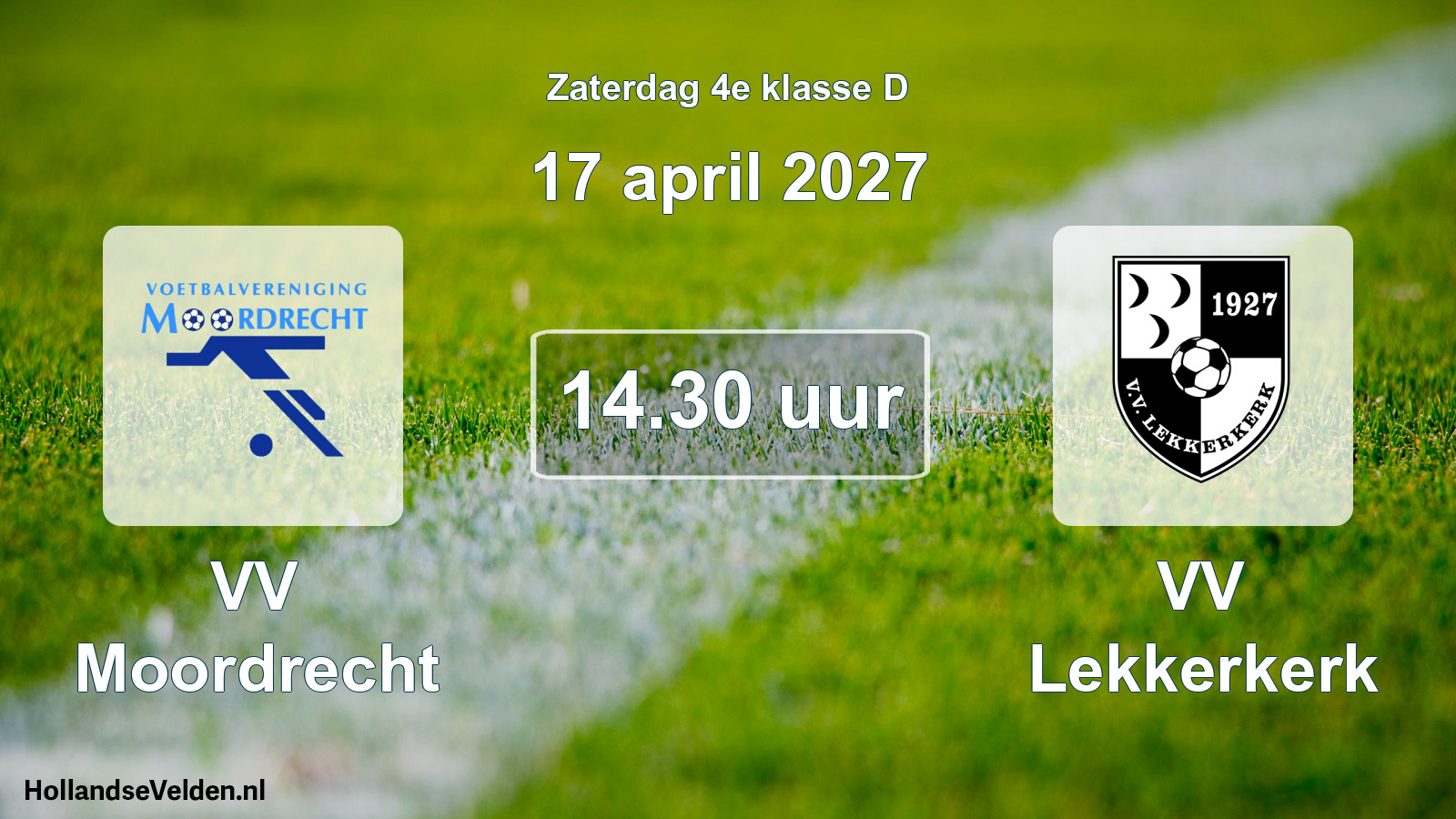 Geplande wedstrijd: VV Moordrecht - VV Lekkerkerk (17 april 2027)