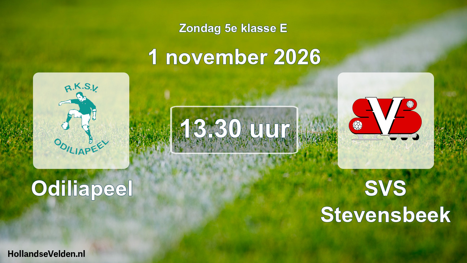 Geplande wedstrijd: Odiliapeel - SVS Stevensbeek (1 november 2026)