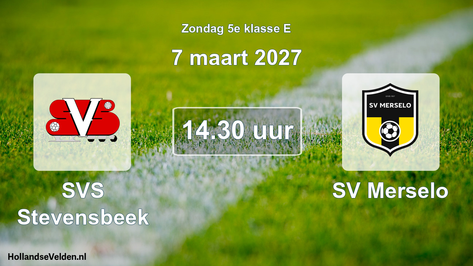 Geplande wedstrijd: SVS Stevensbeek - SV Merselo (7 maart 2027)