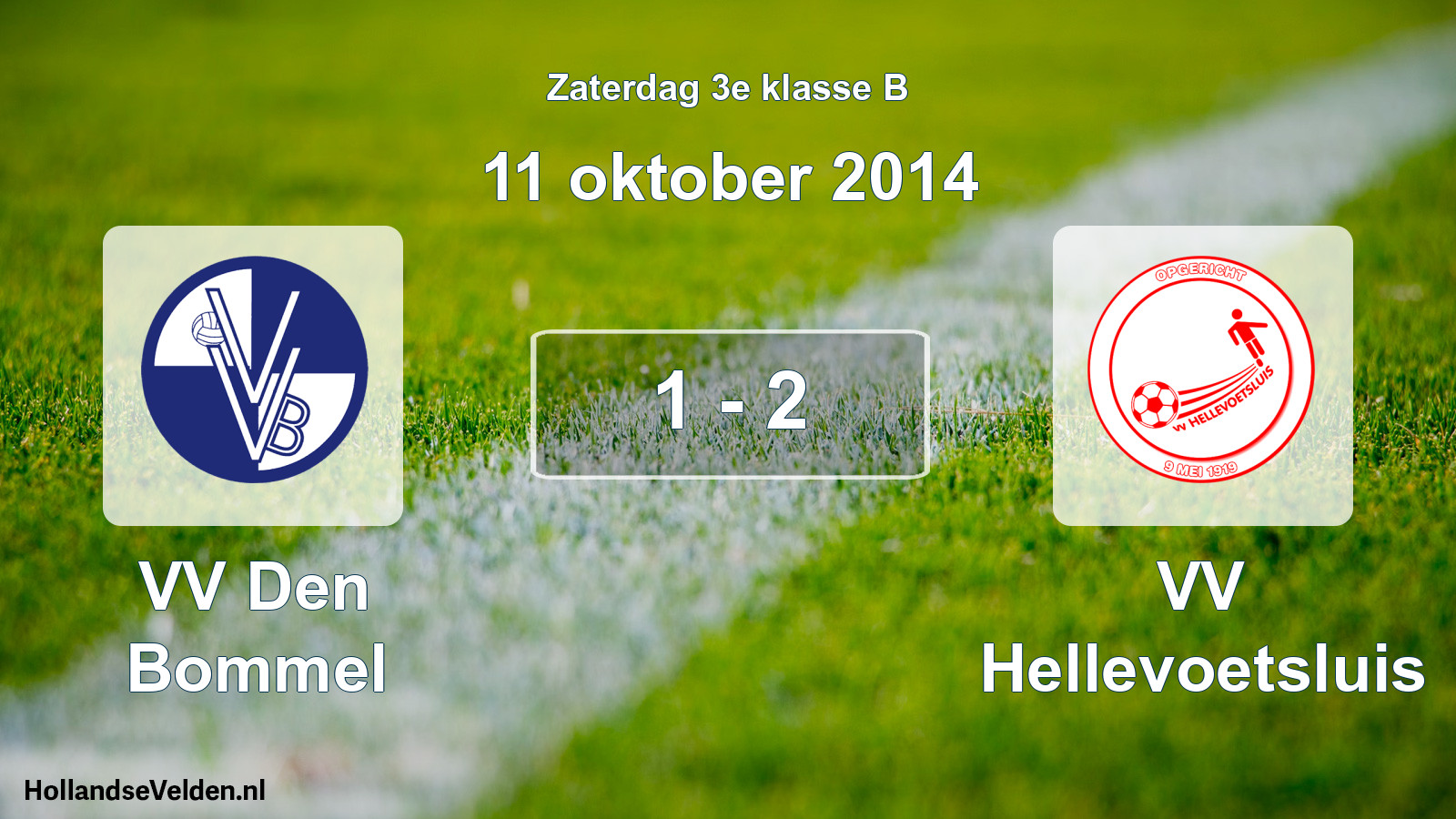 Total number of matches played: VV Den Bommel - VV Hellevoetsluis 1 - 2 (11 October 2014)