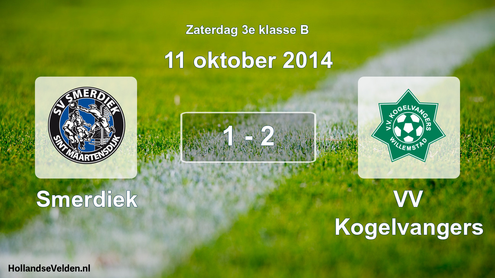 Total number of matches played: Smerdiek - VV Kogelvangers 1 - 2 (11 October 2014)