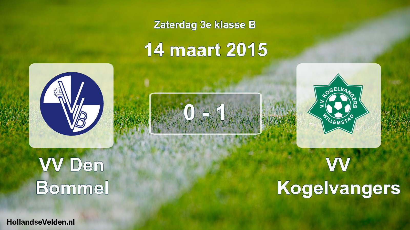 Total number of matches played: VV Den Bommel - VV Kogelvangers 0 - 1 (14 March 2015)