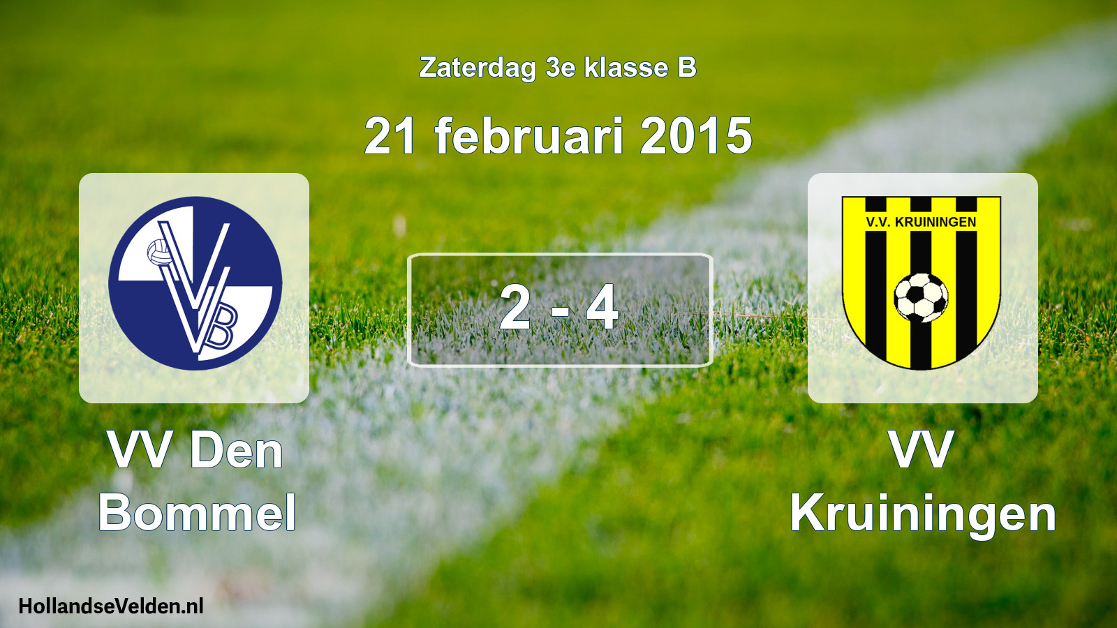 Total number of matches played: VV Den Bommel - VV Kruiningen 2 - 4 (21 February 2015)