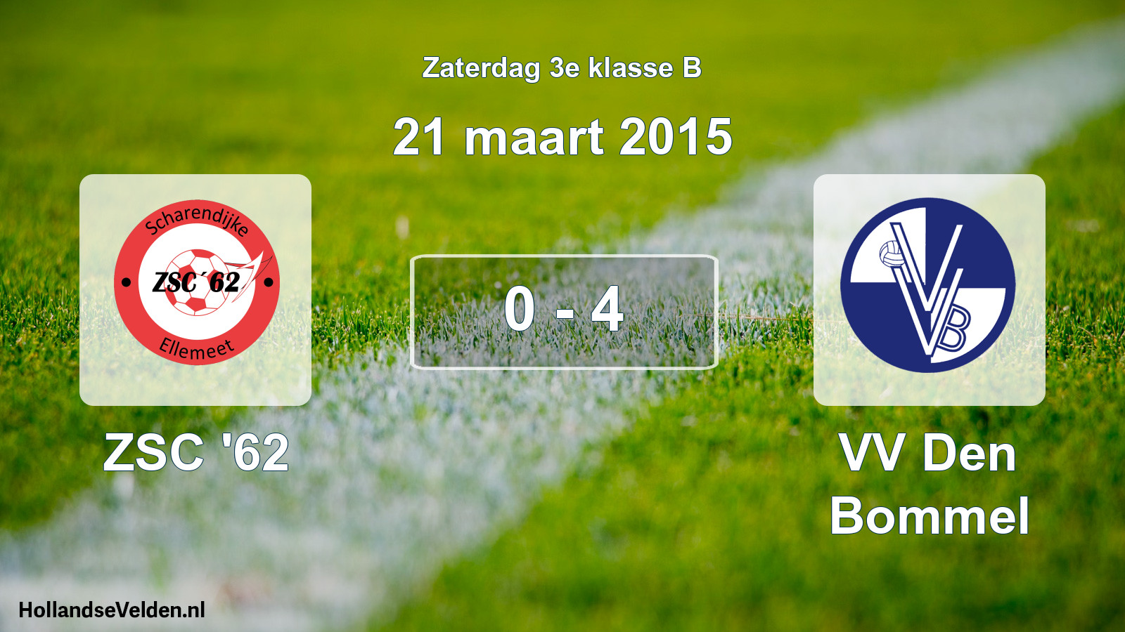Total number of matches played: ZSC '62 - VV Den Bommel 0 - 4 (21 March 2015)
