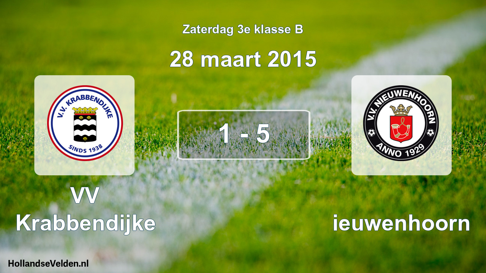 Total number of matches played: VV Krabbendijke - Nieuwenhoorn 1 - 5 (28 March 2015)