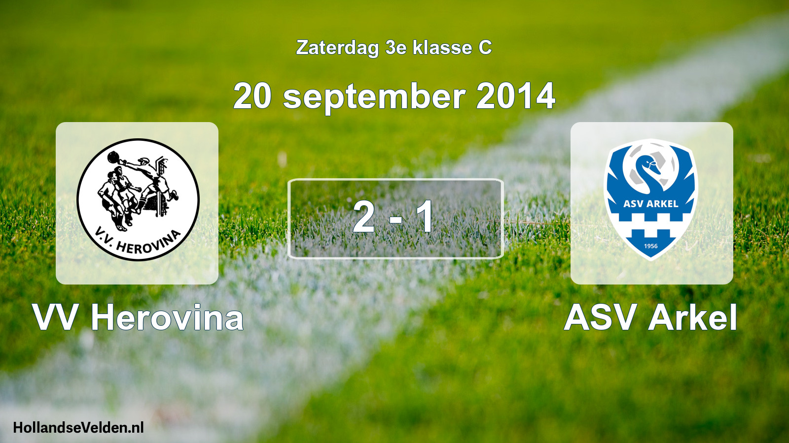 Total number of matches played: VV Herovina - ASV Arkel 2 - 1 (20 September 2014)
