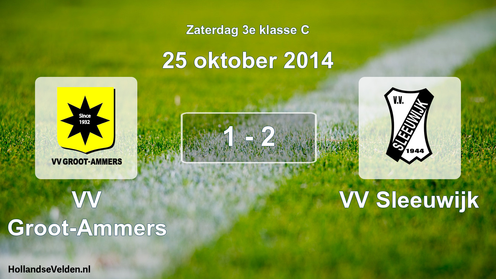 Total number of matches played: VV Groot-Ammers - VV Sleeuwijk 1 - 2 (25 October 2014)