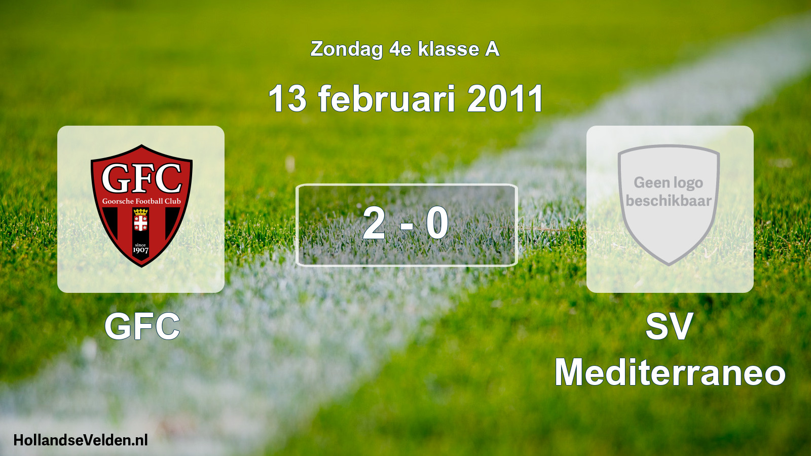 Total number of matches played: GFC - SV Mediterraneo 2 - 0 (13 February 2011)