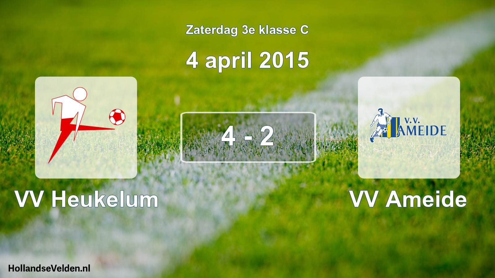 Total number of matches played: VV Heukelum - VV Ameide 4 - 2 (4 April 2015)