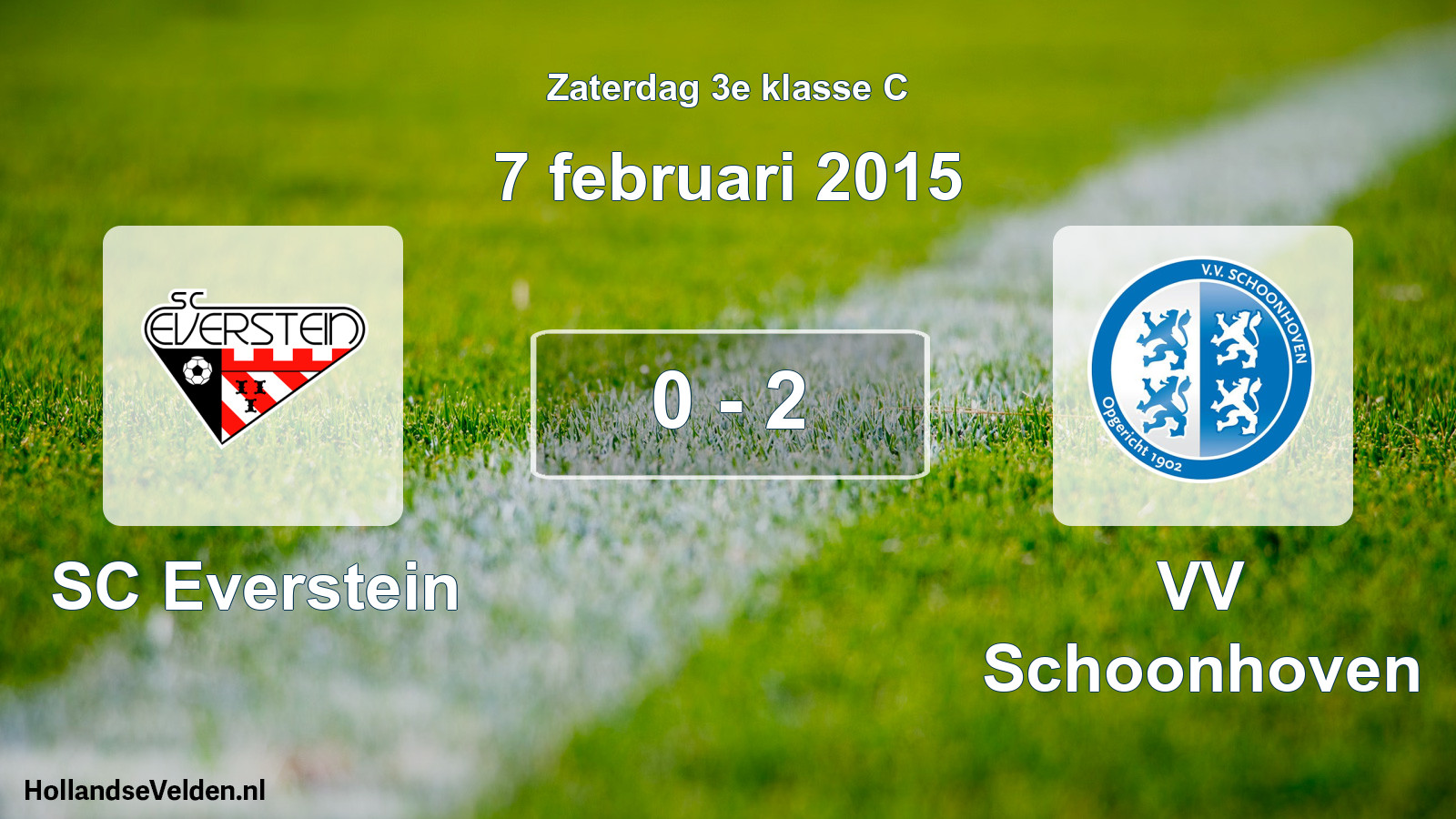Total number of matches played: SC Everstein - VV Schoonhoven 0 - 2 (7 February 2015)