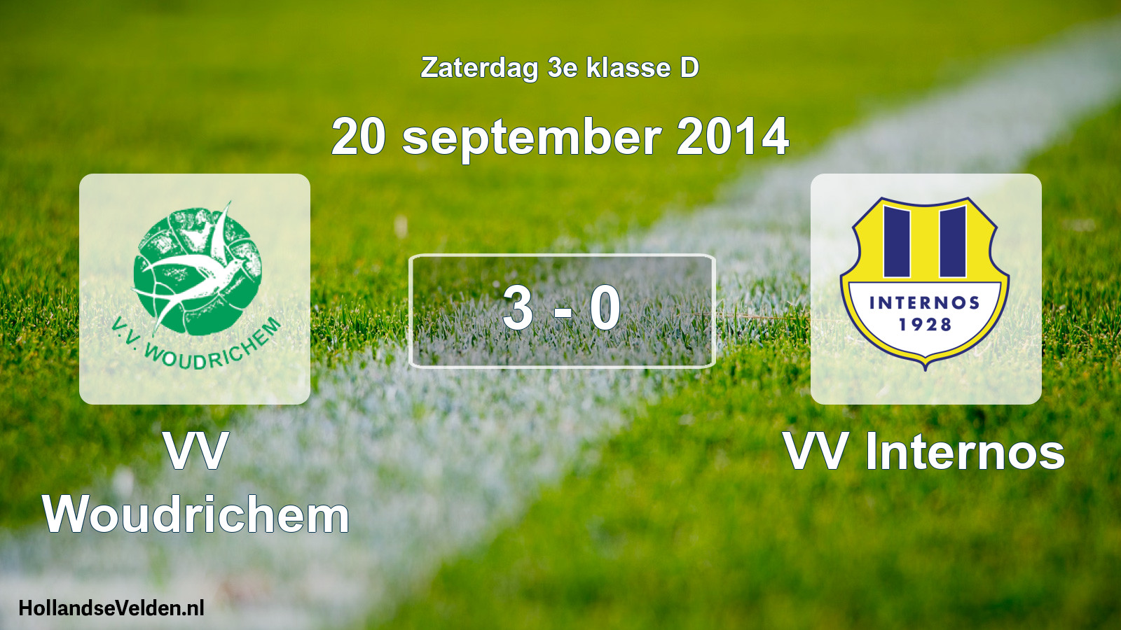 Total number of matches played: VV Woudrichem - VV Internos 3 - 0 (20 September 2014)