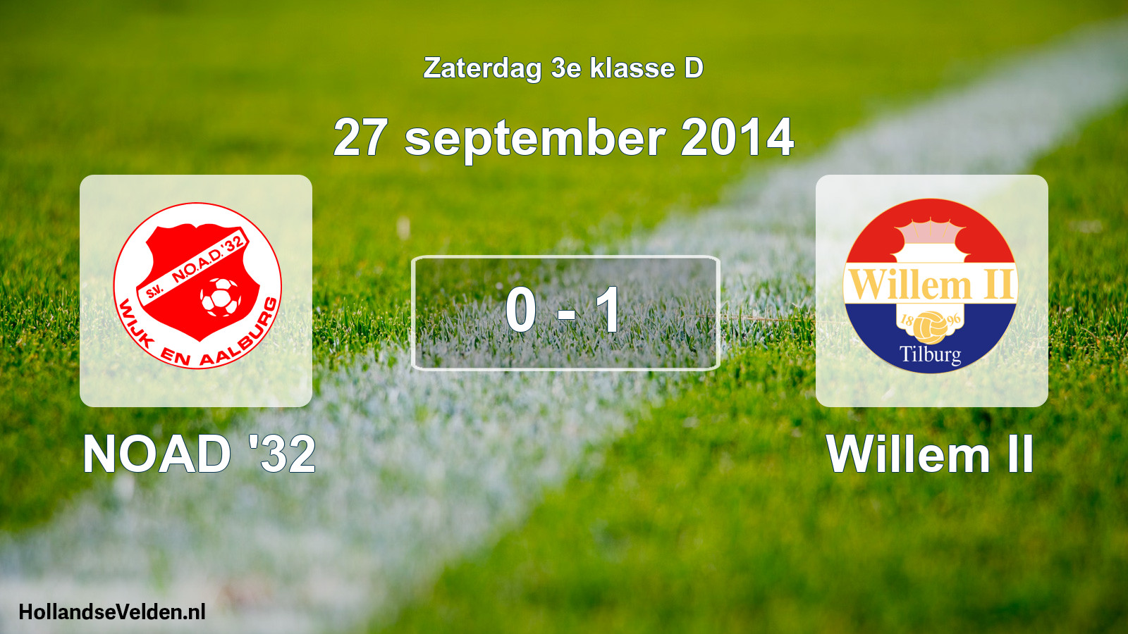 Total number of matches played: NOAD '32 - Willem II 0 - 1 (27 September 2014)