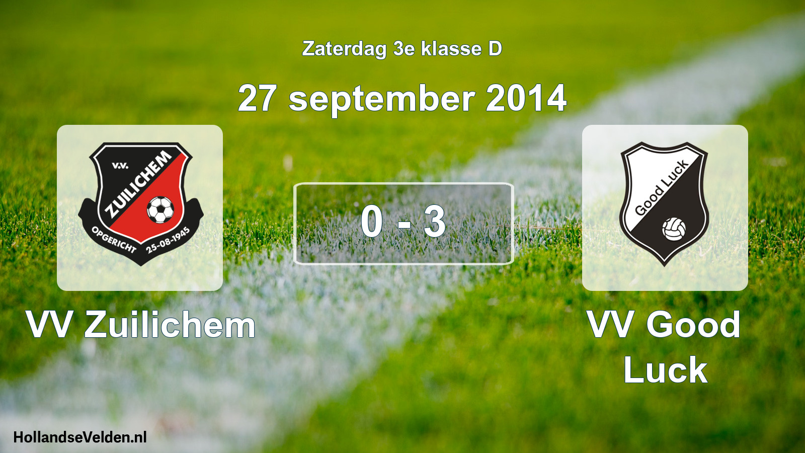 Total number of matches played: VV Zuilichem - VV Good Luck 0 - 3 (27 September 2014)