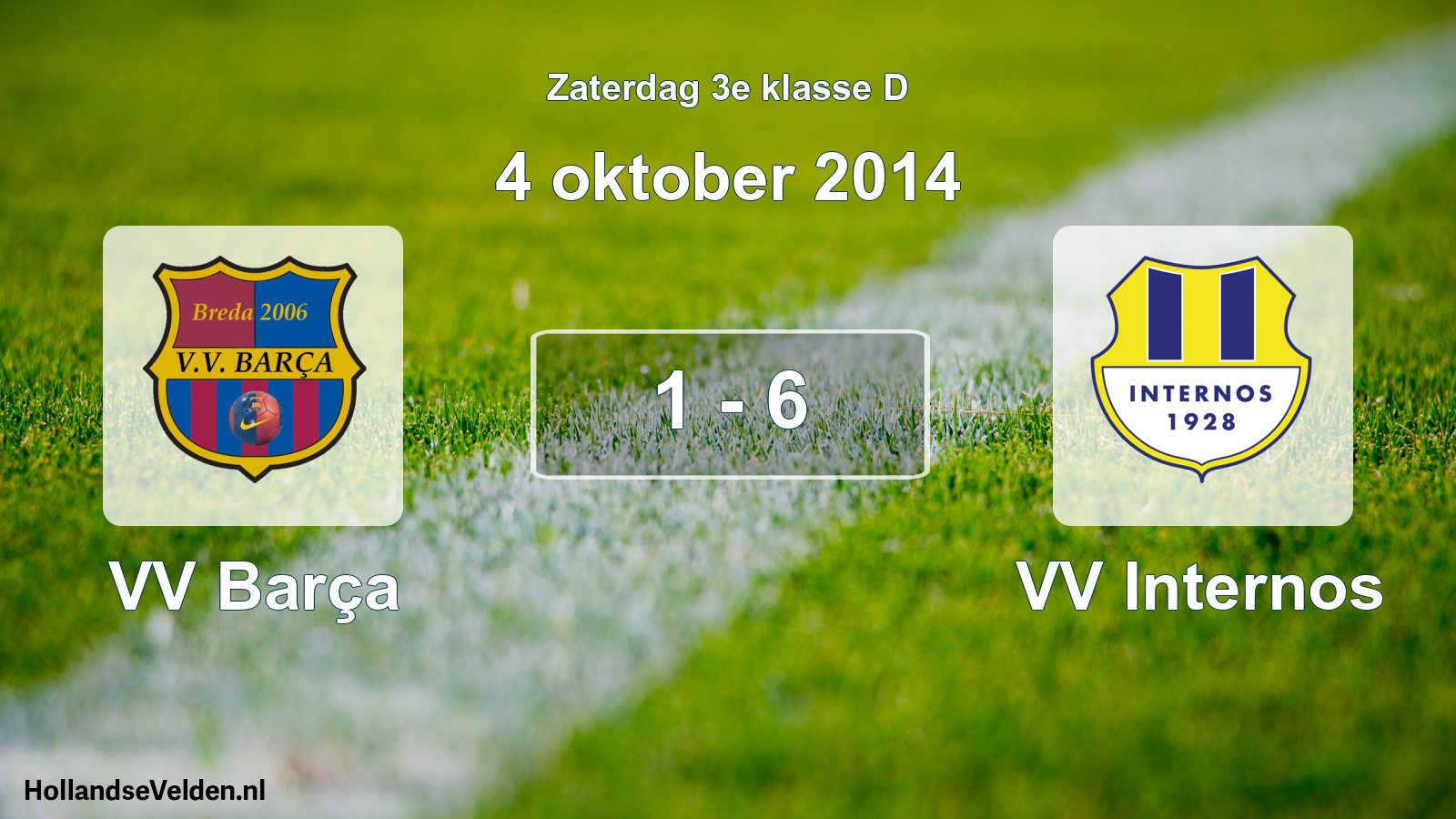 Total number of matches played: VV Barça - VV Internos 1 - 6 (4 October 2014)