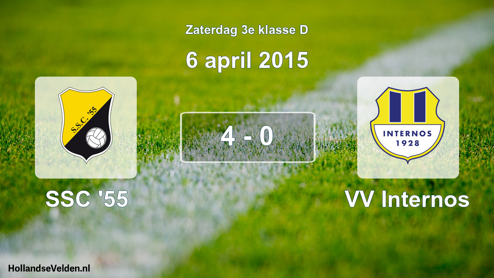 Total number of matches played: SSC '55 - VV Internos 4 - 0 (6 April 2015)