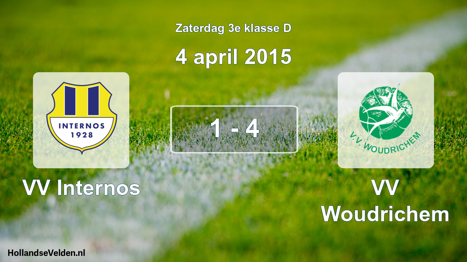 Total number of matches played: VV Internos - VV Woudrichem 1 - 4 (4 April 2015)