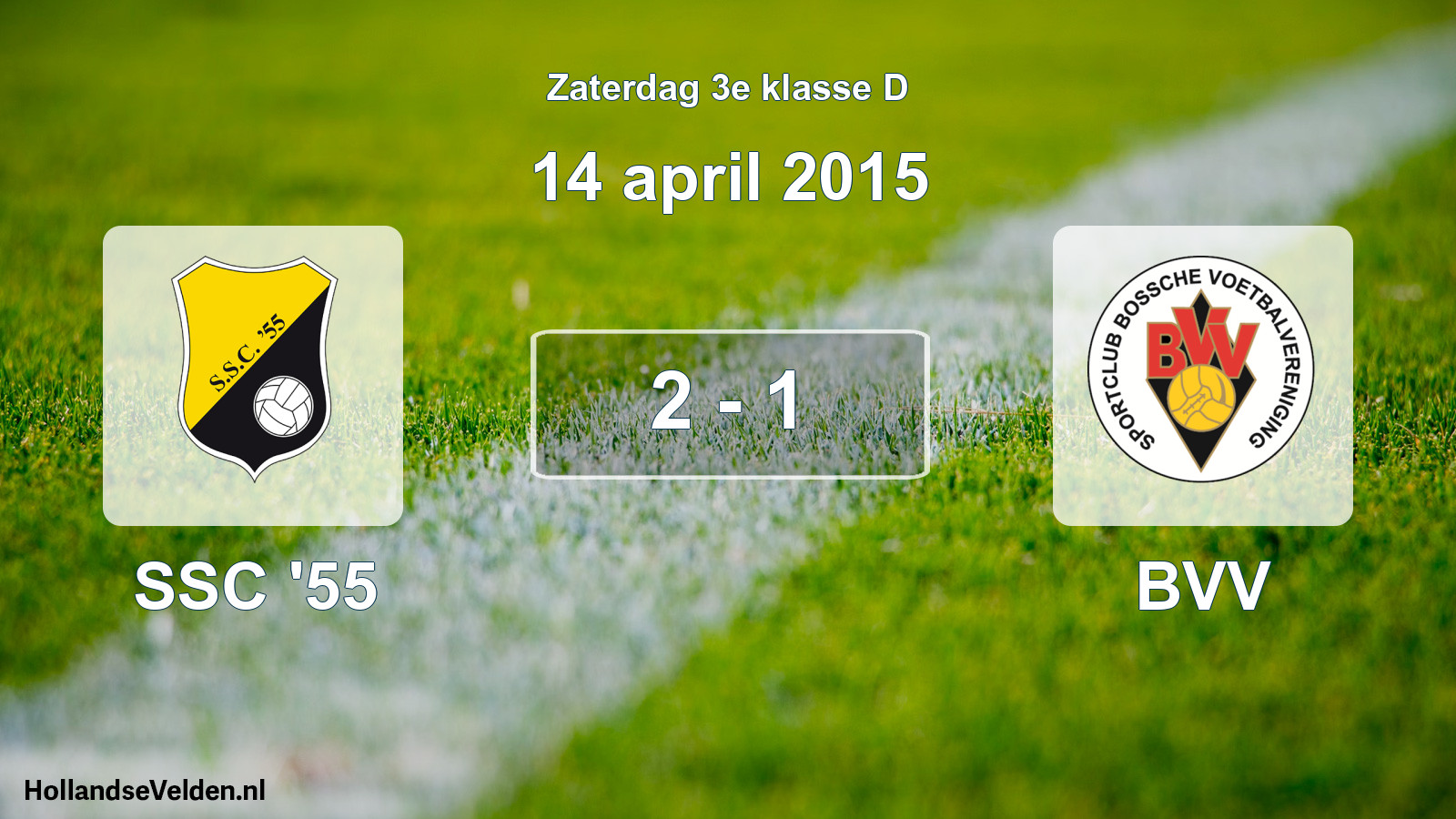 Total number of matches played: SSC '55 - BVV 2 - 1 (14 April 2015)