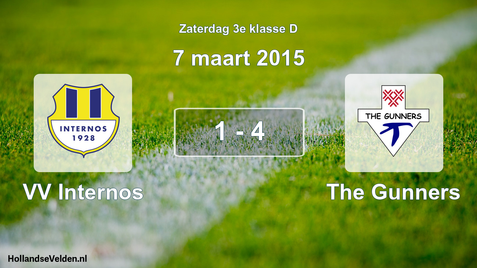Total number of matches played: VV Internos - The Gunners 1 - 4 (7 March 2015)