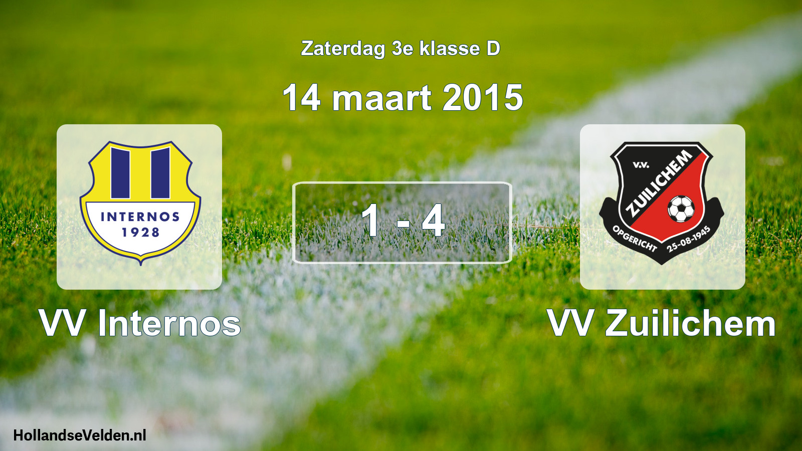Total number of matches played: VV Internos - VV Zuilichem 1 - 4 (14 March 2015)