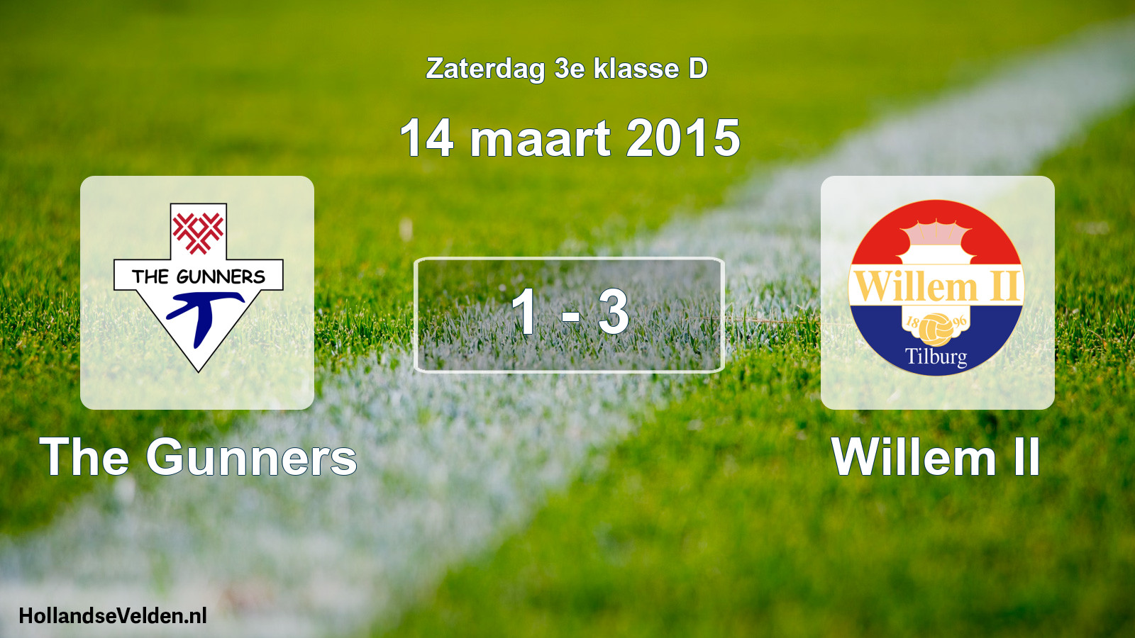 Total number of matches played: The Gunners - Willem II 1 - 3 (14 March 2015)