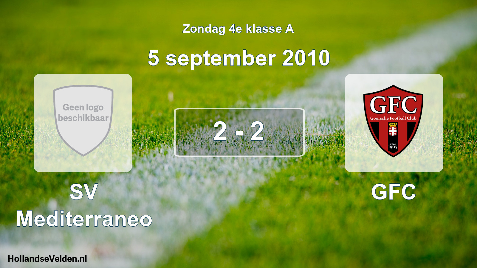 Total number of matches played: SV Mediterraneo - GFC 2 - 2 (5 September 2010)