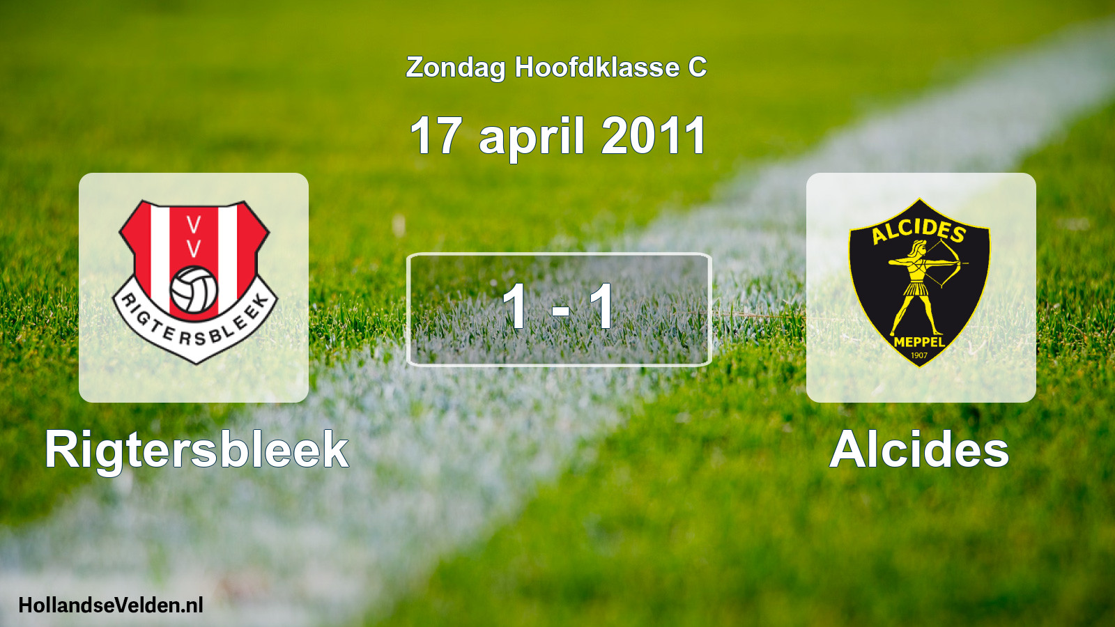 Total number of matches played: Rigtersbleek - Alcides 1 - 1 (17 April 2011)