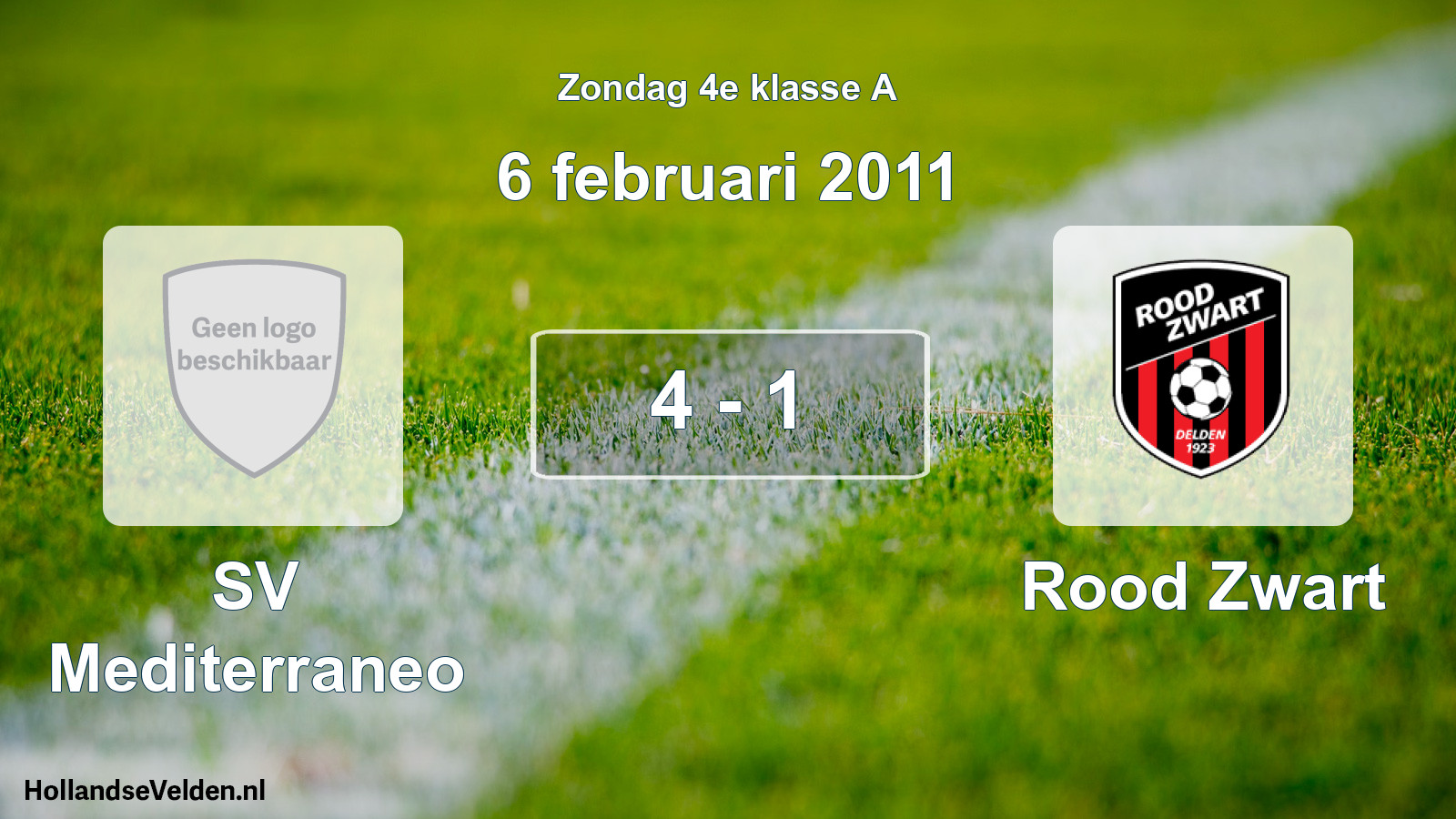 Total number of matches played: SV Mediterraneo - Rood Zwart 4 - 1 (6 February 2011)