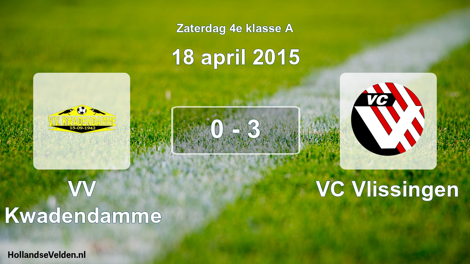 Total number of matches played: VV Kwadendamme - VC Vlissingen 0 - 3 (18 April 2015)
