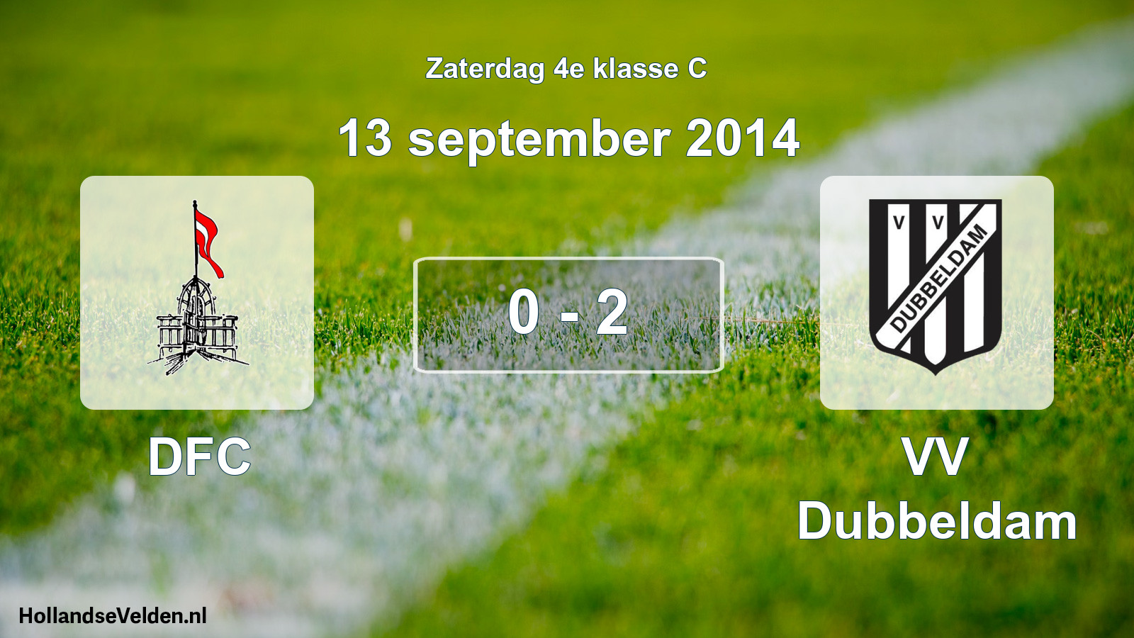Total number of matches played: DFC - VV Dubbeldam 0 - 2 (13 September 2014)