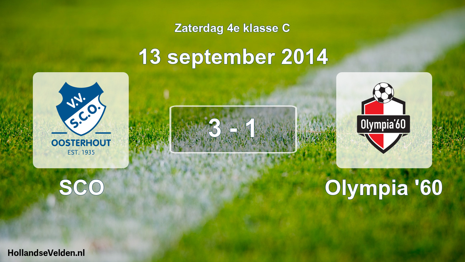 Total number of matches played: SCO - Olympia '60 3 - 1 (13 September 2014)