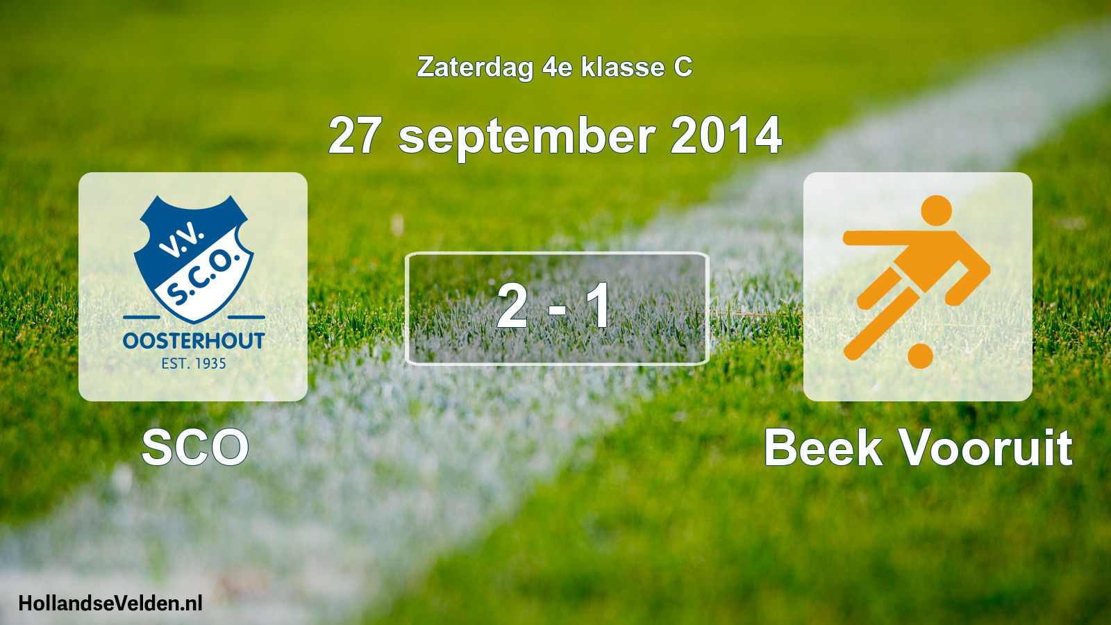 Total number of matches played: SCO - Beek Vooruit 2 - 1 (27 September 2014)