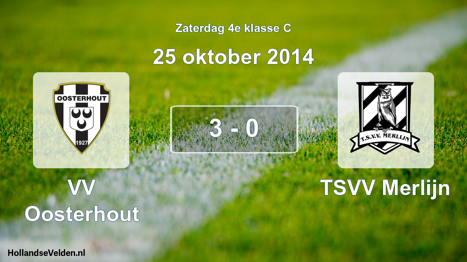 Total number of matches played: VV Oosterhout - TSVV Merlijn 3 - 0 (25 October 2014)