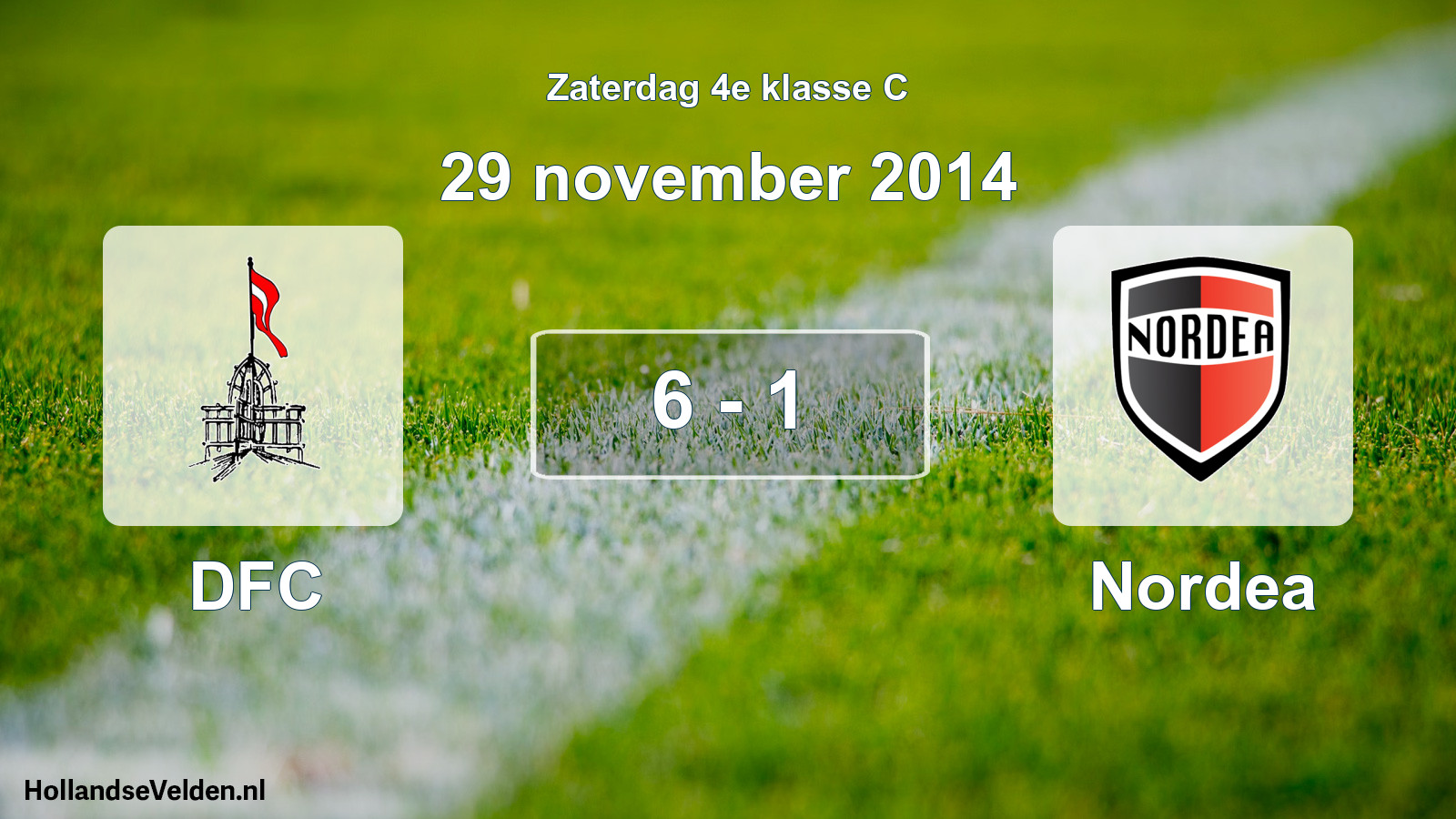 Total number of matches played: DFC - Nordea 6 - 1 (29 November 2014)