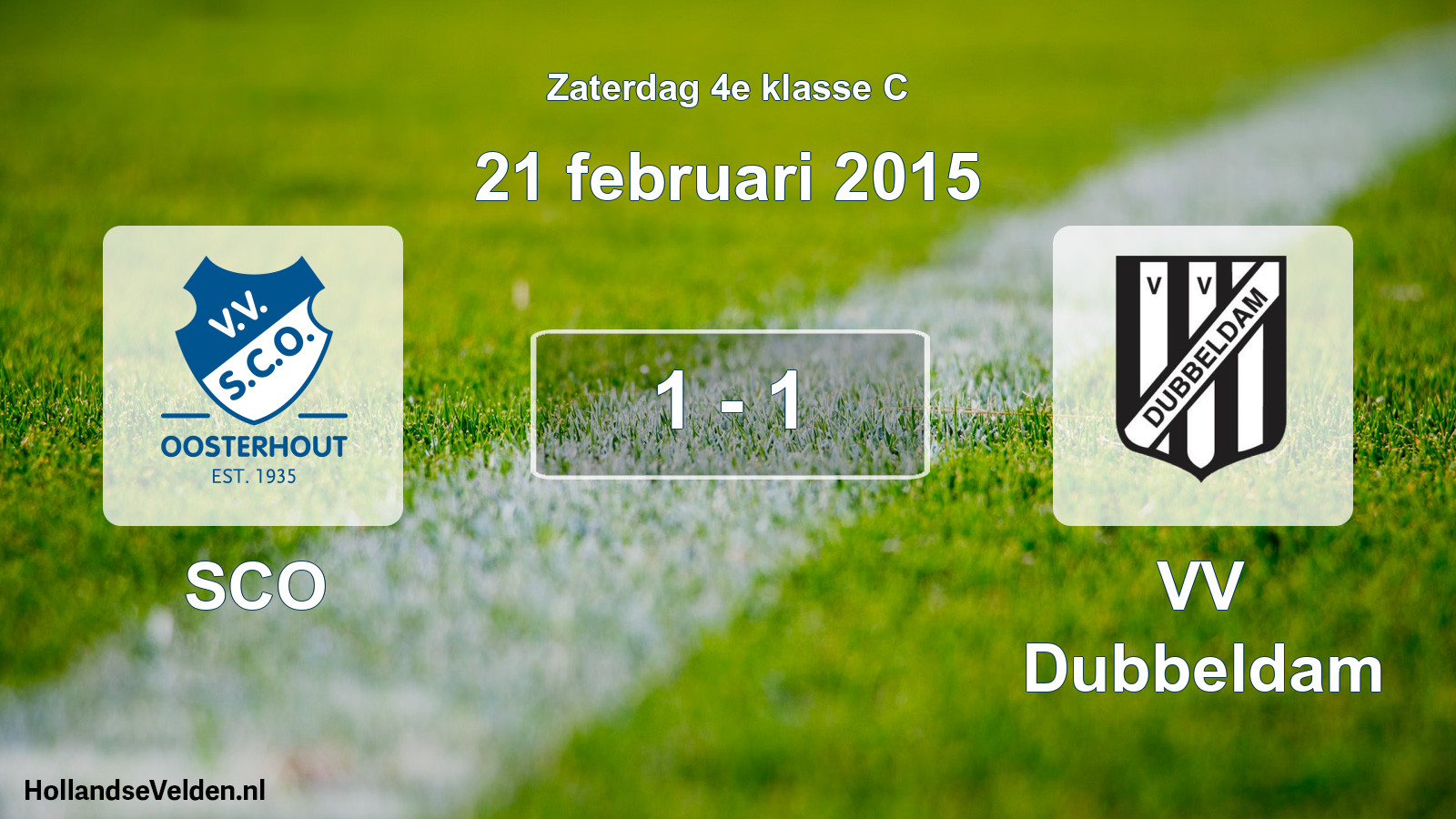 Total number of matches played: SCO - VV Dubbeldam 1 - 1 (21 February 2015)