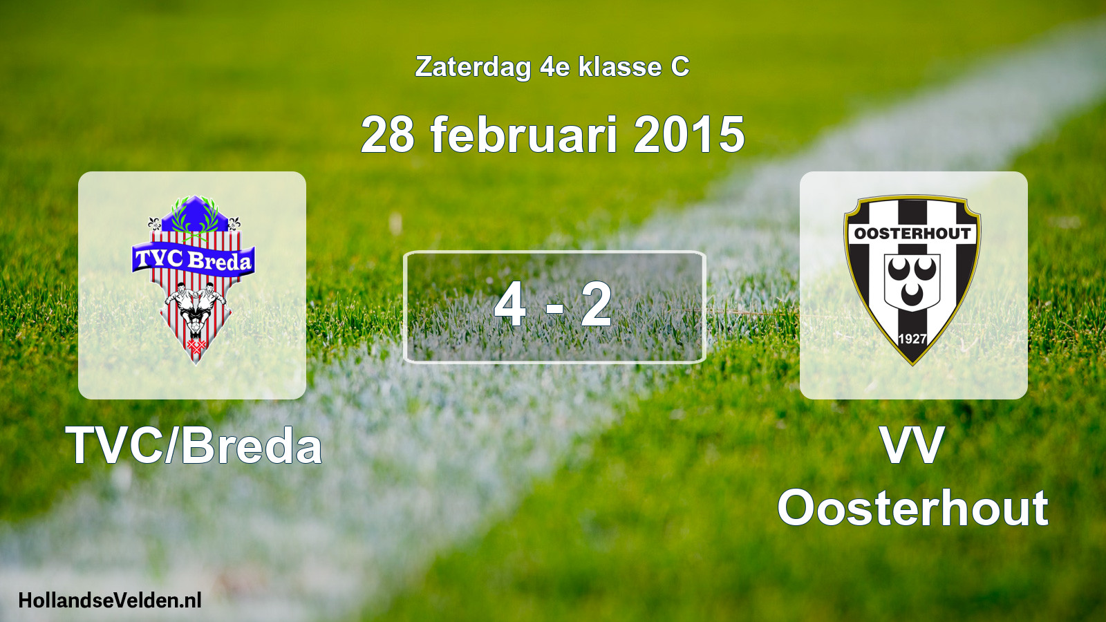 Total number of matches played: TVC/Breda - VV Oosterhout 4 - 2 (28 February 2015)