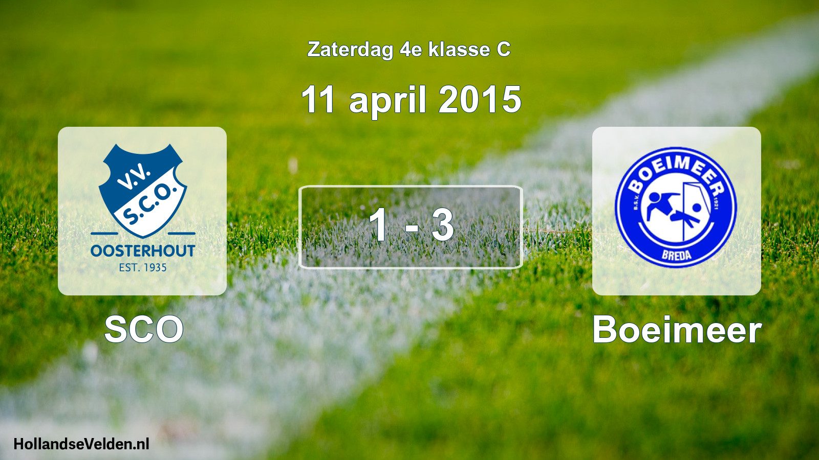 Total number of matches played: SCO - Boeimeer 1 - 3 (11 April 2015)