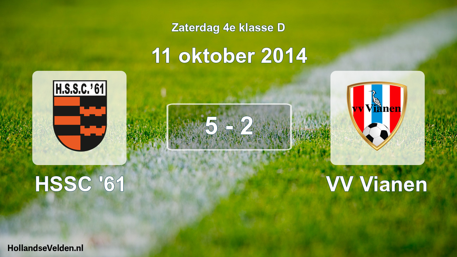 Total number of matches played: HSSC '61 - VV Vianen 5 - 2 (11 October 2014)