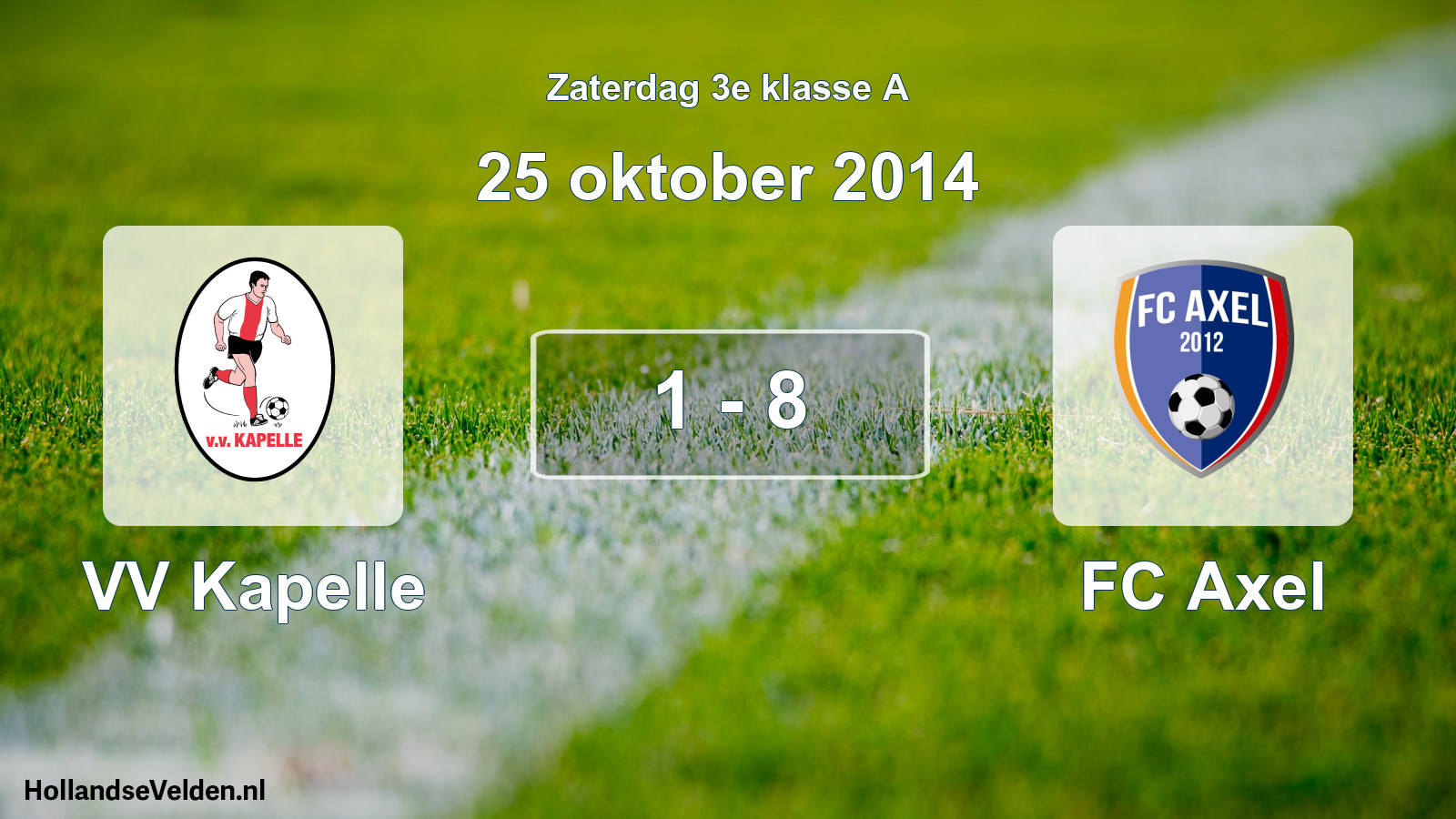 Total number of matches played: VV Kapelle - FC Axel 1 - 8 (25 October 2014)