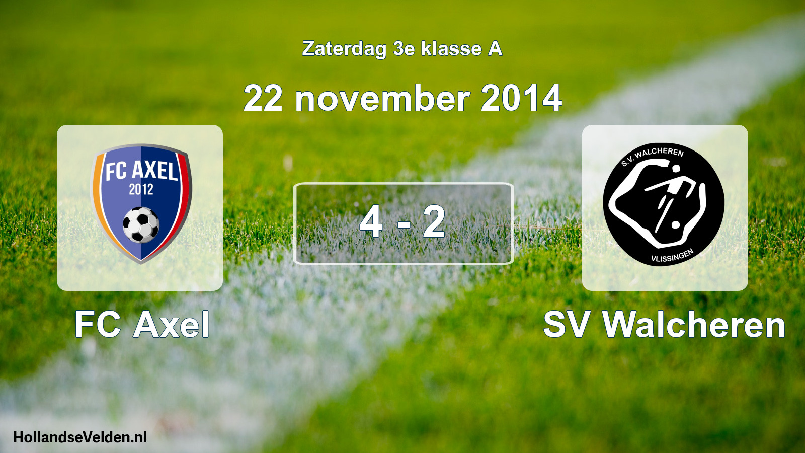 Total number of matches played: FC Axel - SV Walcheren 4 - 2 (22 November 2014)