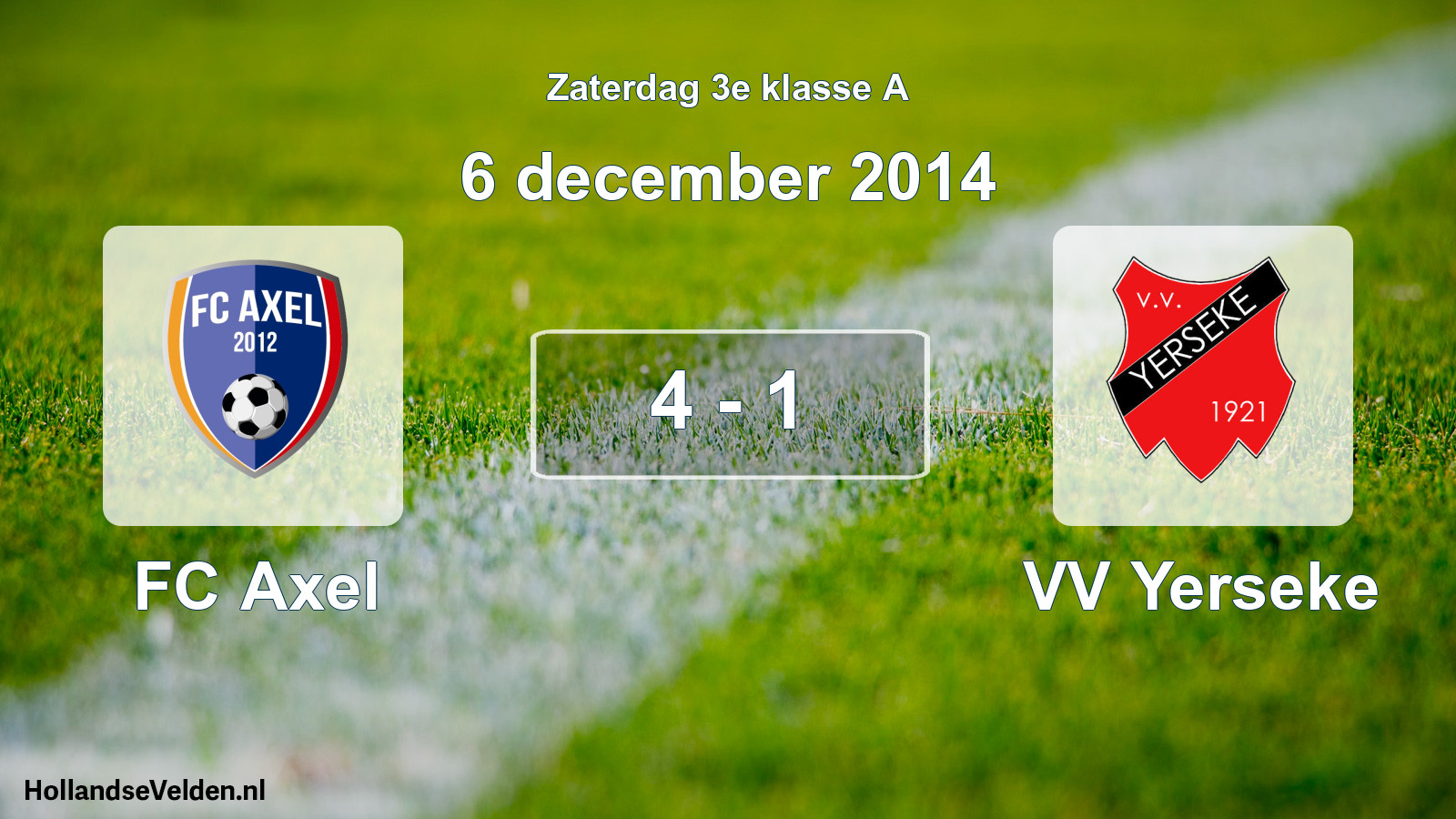 Total number of matches played: FC Axel - VV Yerseke 4 - 1 (6 December 2014)