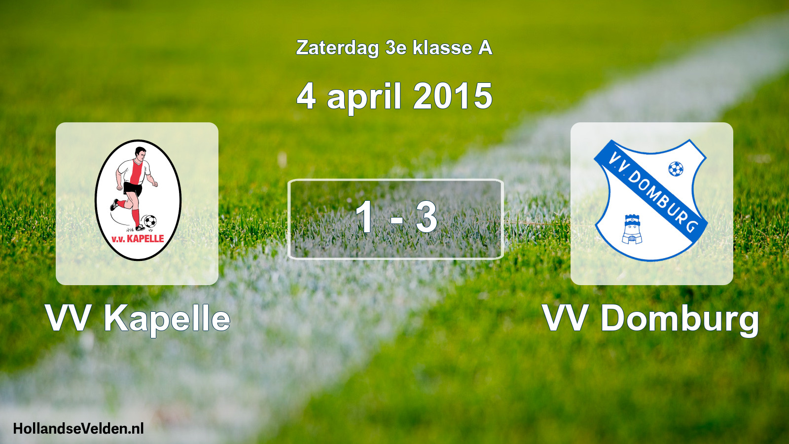 Total number of matches played: VV Kapelle - VV Domburg 1 - 3 (4 April 2015)