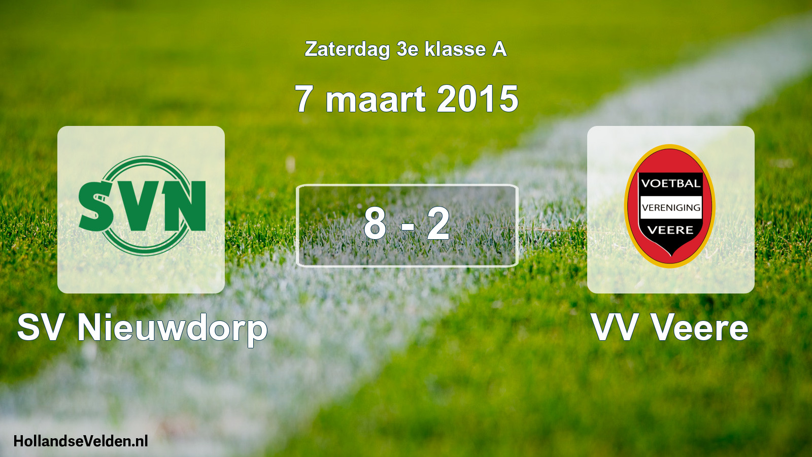 Total number of matches played: SV Nieuwdorp - VV Veere 8 - 2 (7 March 2015)