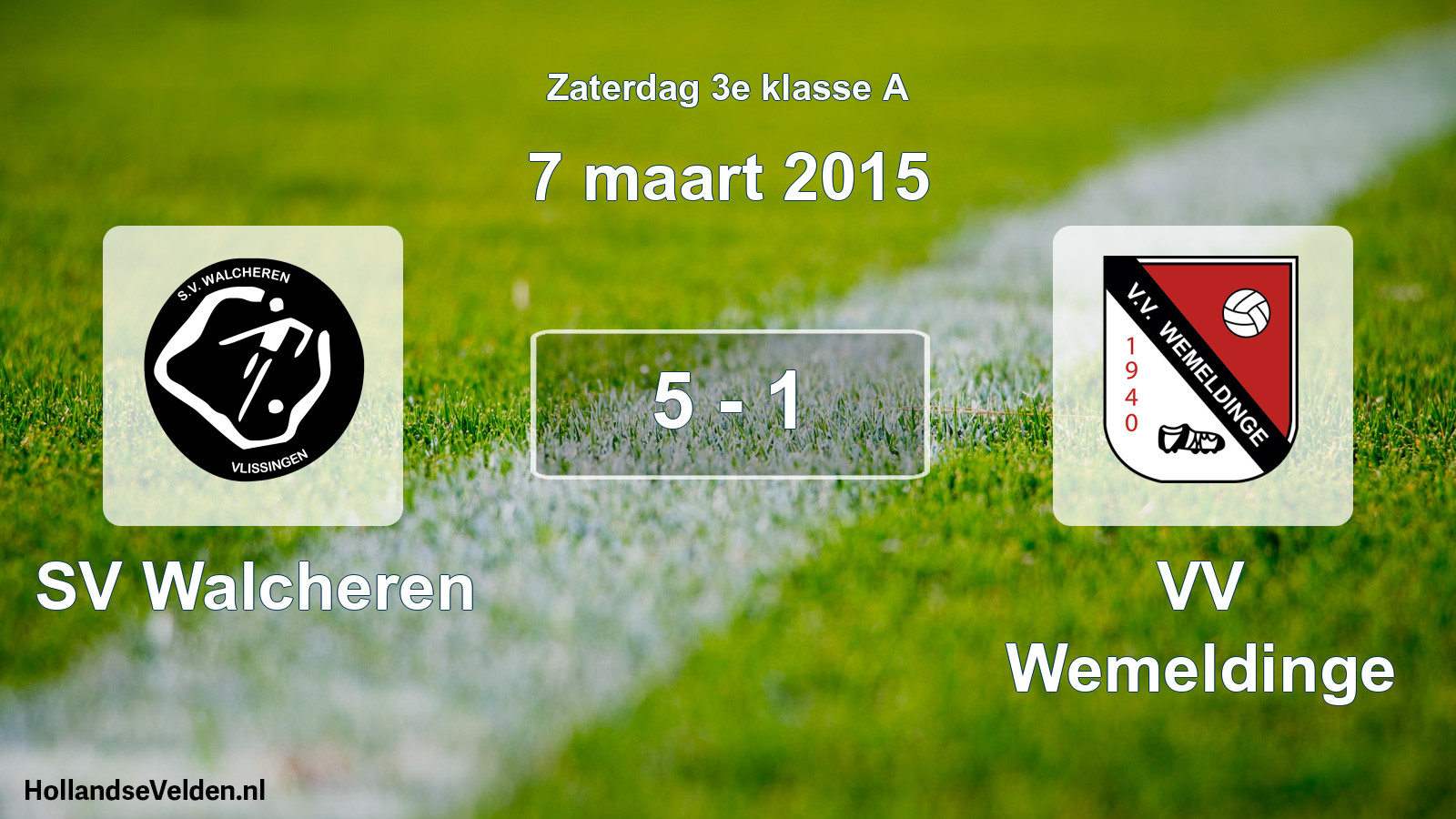 Total number of matches played: SV Walcheren - VV Wemeldinge 5 - 1 (7 March 2015)
